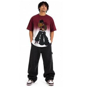 Camisetas Personalizadas de Estilo Urbano, 300 g/m², 100% Algodón, Corte Holgado, Impresión DTG, Lavado Ácido - Product Image 2