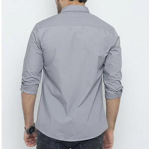 Chemise habillée à carreaux 100 % coton pour homme, manches longues boutonnées, décontractée, séchage rapide, écologique, vente en gros, fabriquée en usine - Product Image 2