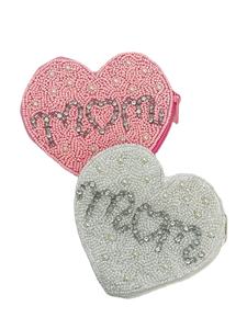 Porte-clés élégant à broderie perlée à la main Design unique Perles de rocaille en forme de coeur Design personnalisable d'Inde - Product Image 3