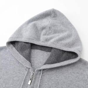 Sweat-shirt à capuche pour homme avec fermeture éclair, en molleton épais et chaud pour l'hiver, avec logo personnalisé imprimé numériquement, design en polyester/coton - Product Image 4