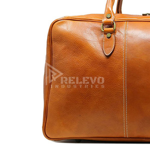 Sac de voyage vintage en cuir Crazy Horse de haute qualité, 35L, grande capacité, fabriqué à la main, sac de week-end - Product Image 6