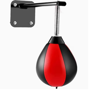 Balón de velocidad de PU rojo y negro de 30 cm de altura, equipo de entrenamiento duradero para práctica de boxeo - Product Image 5