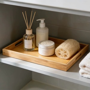 Wooden Breakfast Serving Tray <b>Rectangle</b> Natural Finish Handmade Modern Design Reusable Food Grade Durability Platter for <b>Table</b> - Product Image 5