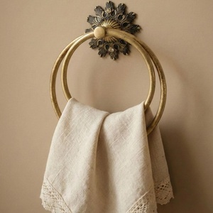 Peacock Style Quality <b>Towel</b> Holder <b>for</b> <b>Bathroom</b> Elegant Stylish Luxury High End Holder Rack Brass Aluminum Stylish Organizer - Product Image 2