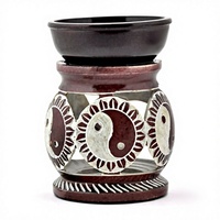 Diffuseur d'huiles essentielles en pierre ollaire (4 pouces) – Brûleur artisanal en marbre, écologique, de haute qualité, pour encens aromatique traditionnel indien