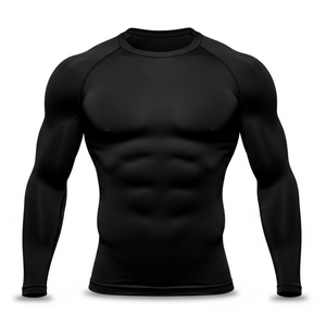 Durable Quality <b>Men</b> Rash Guard New <b>Men's</b> <b>Compression</b> Gym Rash Guard Breathable Long Sleeve Fitness Sportswear Surfing Suit - Product Image 4
