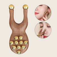 Meilleur ensemble de massage Gua Sha en laiton pour le visage, personnalisable avec logo en bois, outil de massage Gua Sha en bois, peigne brosse massant le cuir chevelier