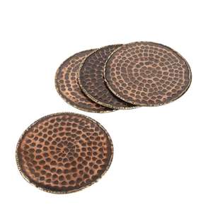 Modern Decorative Metal <b>Coaster</b> <b>Set</b> with Geometric Hollow Design for Home Office - Product Image 6