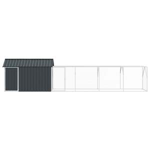 Jaula para Pájaros de Acero Galvanizado Antracita 619 X 111 X 142 cm para Mascotas - Product Image 5