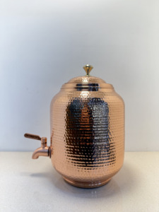 Distributeur d'eau en cuivre pur le plus vendu avec robinet anti-fuite, design martelé à la main écologique, réservoir d'eau potable de 8 L pour la maison - Product Image 4