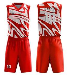 Uniforme de basket-ball à manches courtes au design personnalisé, prix compétitif, haute qualité, séchage rapide, respirant, 100% polyester, en solde - Product Image 5