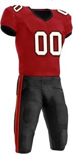 Uniforme de football américain respirant à manches courtes en matériau durable de qualité supérieure avec taille élastique pour hommes adultes - Option de marque privée - Product Image 2
