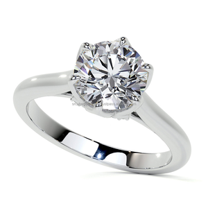 Anillo de bodas de plata 925 Starling de 6 puntas personalizado para mujer con diamantes cultivados en laboratorio de 2ct chapado en oro para regalo de compromiso - Product Image 6