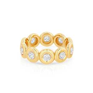 Anillos de Oro Sólido de 14K y 18K con Diamantes Cultivados en Laboratorio, Engaste Completo, Apilables, de Eternidad, para Compromiso, Aniversario y Boda, Venta al por Mayor - Product Image 1