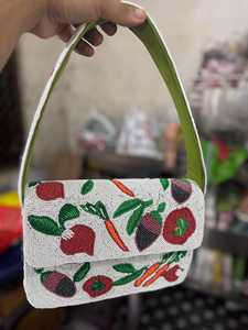 Bolso de hombro de cuentas hecho a mano The Grinch Designer, bandolera de noche con cremallera, bolso de compras al por mayor - Product Image 6