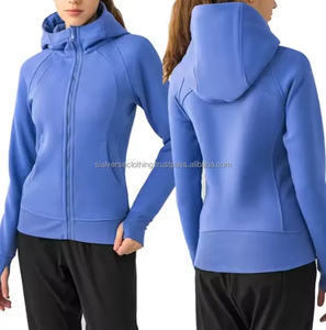 Venta caliente Deportes de invierno para mujer Sudaderas con capucha Calidad Lavado con ácido Tendencia Diseño de cuello con capucha Cremallera bordada en 3D - Product Image 4