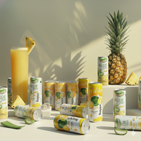 Sprankelende kokos-ananas smaak blikjes groothandel koolzuurhoudende dranken frisdrank drank OEM/ODM