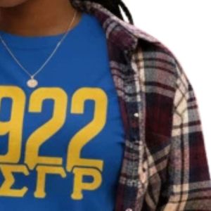 เสื้อยืด Sigma Gamma Rho 1922 แบบยูนิเซ็กซ์ ผ้าฝ้าย คอกลม แขนสั้น เสื้อผ้าชมรมกรีก สไตล์ลำลอง สตรีทแวร์ รับผลิตตามสั่ง ขายส่ง - Product Image 3