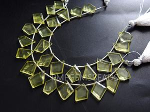 Juego facetado de Briolette de cuarzo limón de 14 piezas, piedra amarilla de 15-10MM de largo, piedra natural 100% certificada por terceros - Product Image 5