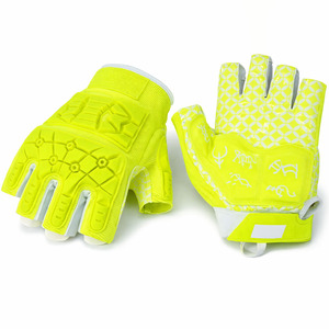 Gants de travail sans doigts haute visibilité avec paume antidérapante pour chantier, fabrication OEM, marque privée, approvisionnement en gros - Product Image 1