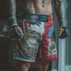 กางเกง MMA กางเกงมวยไทยสำหรับฝึกซ้อม เอวยางยืด กางเกงชกมวย กางเกง MMA สำหรับผู้ชาย กางเกงต่อสู้ MMA สำหรับผู้ชาย - Product Image 3