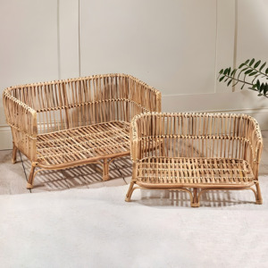 Pet supplies wholesale combo rattan cane bed for pets competitive price dog beds animal nest <b>basket</b> - Product Image 1