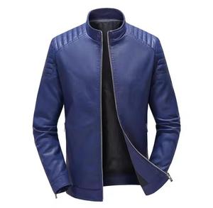 Chaqueta de cuero clásica para hombre, informal, de invierno, con cuello alto, impermeable, transpirable, ecológica, de secado rápido, suave y de alta calidad. - Product Image 2