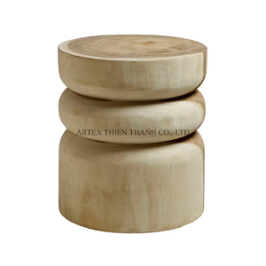 Hot Selling Solid Wood <b>Stool</b> Handmade Natural Wooden Side <b>Table</b> Rustic Home Furniture Wholesale Factory Direct Luxury OEM - Product Image 1