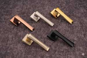 Modern Door <b>Handles</b> In Black Rose Gold Silver Matte Brass Contemporary Design Easy Installation Ambidextrous Fit Home Office Use - Product Image 3