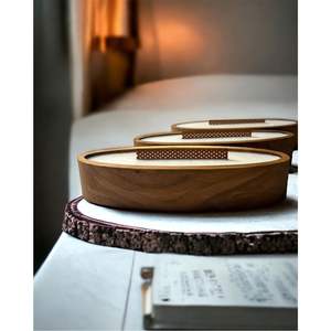 Vela Premium en Forma de Corazón en Recipiente de Madera con Mecha de Madera |   Vela Aromática de Cera de Soya para Regalo del Día de San Valentín |   Tazón de Madera Sostenible - Product Image 3