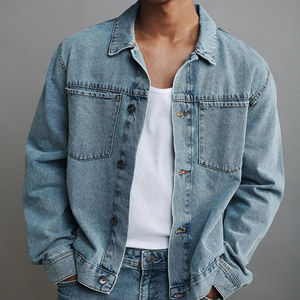 Breathable Lightweight Denim <b>Jacket</b> | Spring/Autumn Unlined Men's Cotton Outerwear - Product Image 1