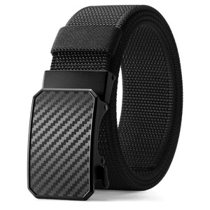 Cinturón Casual Marrón con Patrón de Fibra de Carbono, Hebilla de Cierre Automático, Estilo de Moldeo de una Sola Pieza, Duradero, para Hombre - Product Image 4