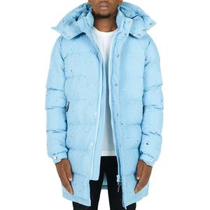 Chaqueta de Invierno para Hombre, Impermeable, Transpirable, Gruesa y Cálida, con Capucha, Acolchado Suave, Tela de Jean con Burbujas, Colores y Tallas Personalizables - Product Image 1