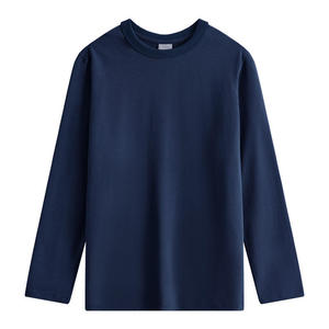 T-shirt décontracté à manches longues pour homme, col rond en coton, respirant, streetwear tendance pour tous les jours - Product Image 3
