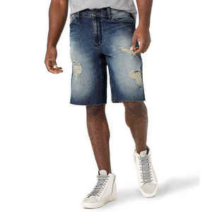 Customized Design Mid Waist Baggy Denim <b>Shorts</b> Casual Wear Acid Washed Men Ripped Denim <b>Shorts</b> for Men - Product Image 1