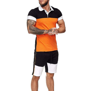 เสื้อเชิ้ตแขนสั้นผู้ชายสำหรับฤดูร้อนใหม่ สไตล์ลำลอง ตัดต่อสีสัน ผ้าฝ้าย 100% ไซส์ใหญ่ ปักลายกีฬา แห้งเร็ว - Product Image 3