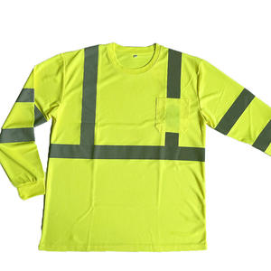 Chemises de travail à haute visibilité, séchage rapide, jaunes fluorescentes, respirantes, à manches longues, pour hommes et femmes - Product Image 1