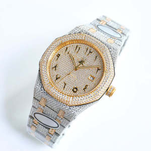 Montre carrée numérique en acier inoxydable Mossinate, style antique, pour homme, hip-hop, 100% testée au testeur de diamants - Product Image 3