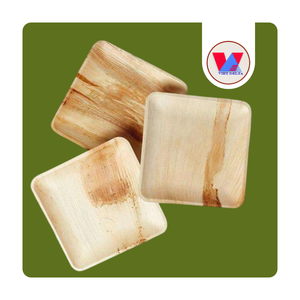 Platos Redondos de Hoja de Palma Natural Beige, con Aroma Suave a Madera, Compostables, Rígidos y Desechables, Ideales para Catering Ecológico - Product Image 1