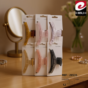 PINZAS Pince à cheveux monobloc couleur gelée, accessoires de mode en cristal - Product Image 3