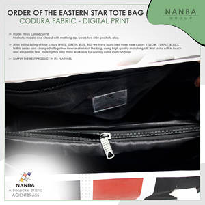 Sac fourre-tout noir OES – Sac à bandoulière en Codura et polyvinyle avec portefeuille assorti |   Matériau imperméable et design d'emblème OES - Product Image 4