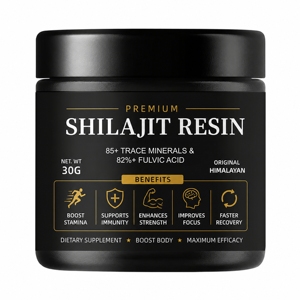 Résine de Shilajit Pur de l'Himalaya OEM ODM, issue de 19 000 pieds de hauteur, qualité Or, 30g, riche en acide fulvique et plus de 85 minéraux - Product Image 1