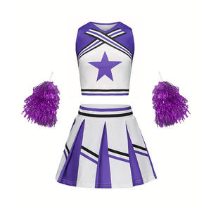 Ensemble d'uniformes de cheerleading sublimés, personnalisez votre propre tenue d'équipe Allstar avec logo en strass scintillant - Product Image 1