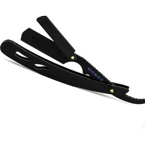 Rasoirs à barbe Swing Lock pour hommes, rasoirs à lame fixe pour le visage, manche en métal, haute qualité, rasoirs manuels classiques à lame droite pour la barbe - Product Image 1