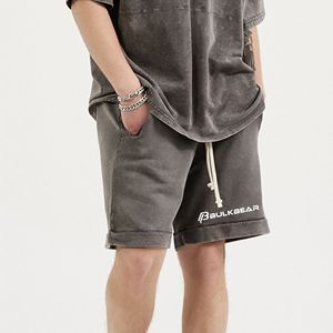 Men's Knee Length High Street Mid-Rise Eco-Friendly Breathable Terry Casual Shorts 100% Cotton Washed <b>Elastic</b> Waist Summer - Product Image 1