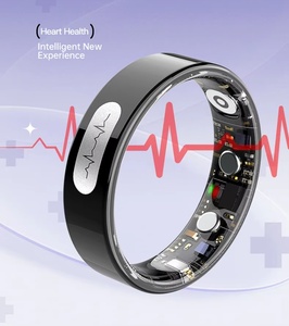 Bague connectée <span class=keywords><strong>de</strong></span> surveillance <span class=keywords><strong>de</strong></span> la santé ECG avec suivi du rythme cardiaque, <span class=keywords><strong>de</strong></span> l'oxygène sanguin et du sommeil, contrôle par application - Product Image 3