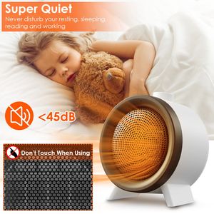 Calentador Eléctrico de Cerámica de 1000W, Ventilador con 3 Modos, Calentamiento Rápido en 3 Segundos, con Protección Contra Sobrecalentamiento, Calentador de Espacio para Uso Doméstico - Product Image 4