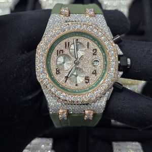 Montre de luxe élégante pour femme avec diamants Moissanite, bracelet en acier inoxydable, édition limitée, vente en gros - Product Image 1