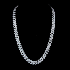 Lab Grown Diamond Cuban Link <b>Chain</b> Necklace <b>Iced</b> <b>Out</b> Hip Hop Jewelry Luxury Statement Necklace Unisex Gift Fashion Accessory - Product Image 3