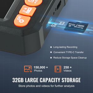 Telecamera d'Ispezione Endoscopica 49.2FT con Schermo da 4.3 Pollici, Doppia Lente 1080P, 8+1 LED, Cavo Semi-Rigido per Auto - Product Image 2